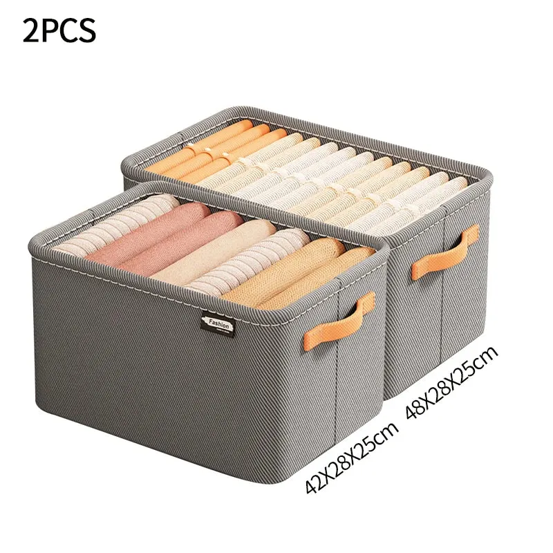 NeatFold Collapsible Clothes Storage Boxes with Reinforced Handles for Easy Access