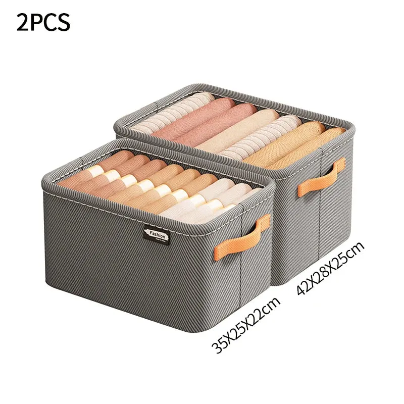 NeatFold Collapsible Clothes Storage Boxes with Reinforced Handles for Easy Access
