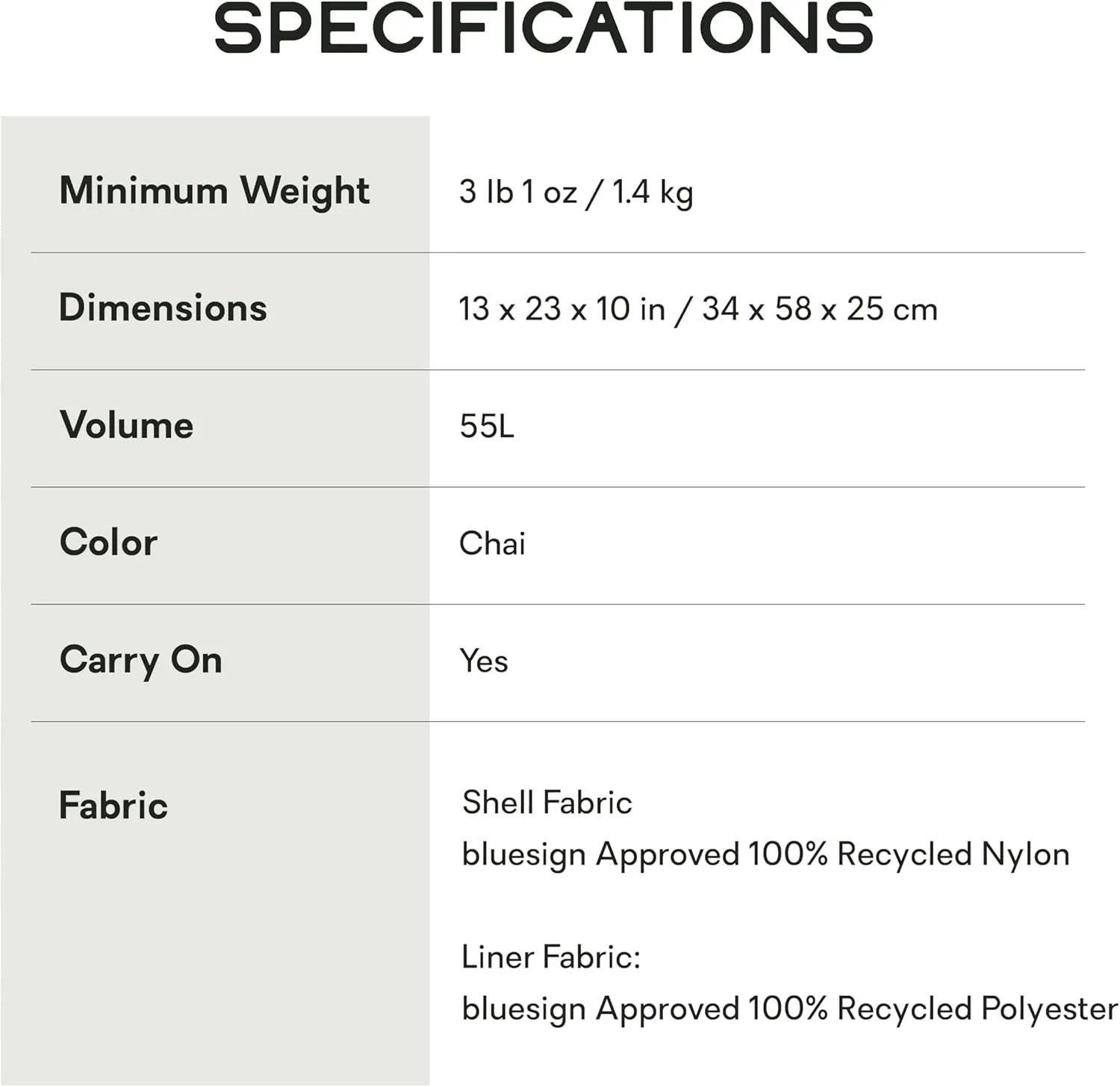 NEMO Equipment Double Haul Convertible Duffel & Tote Bag – Water-Resistant Gear Bag with Backpack Straps - 55L - Chai