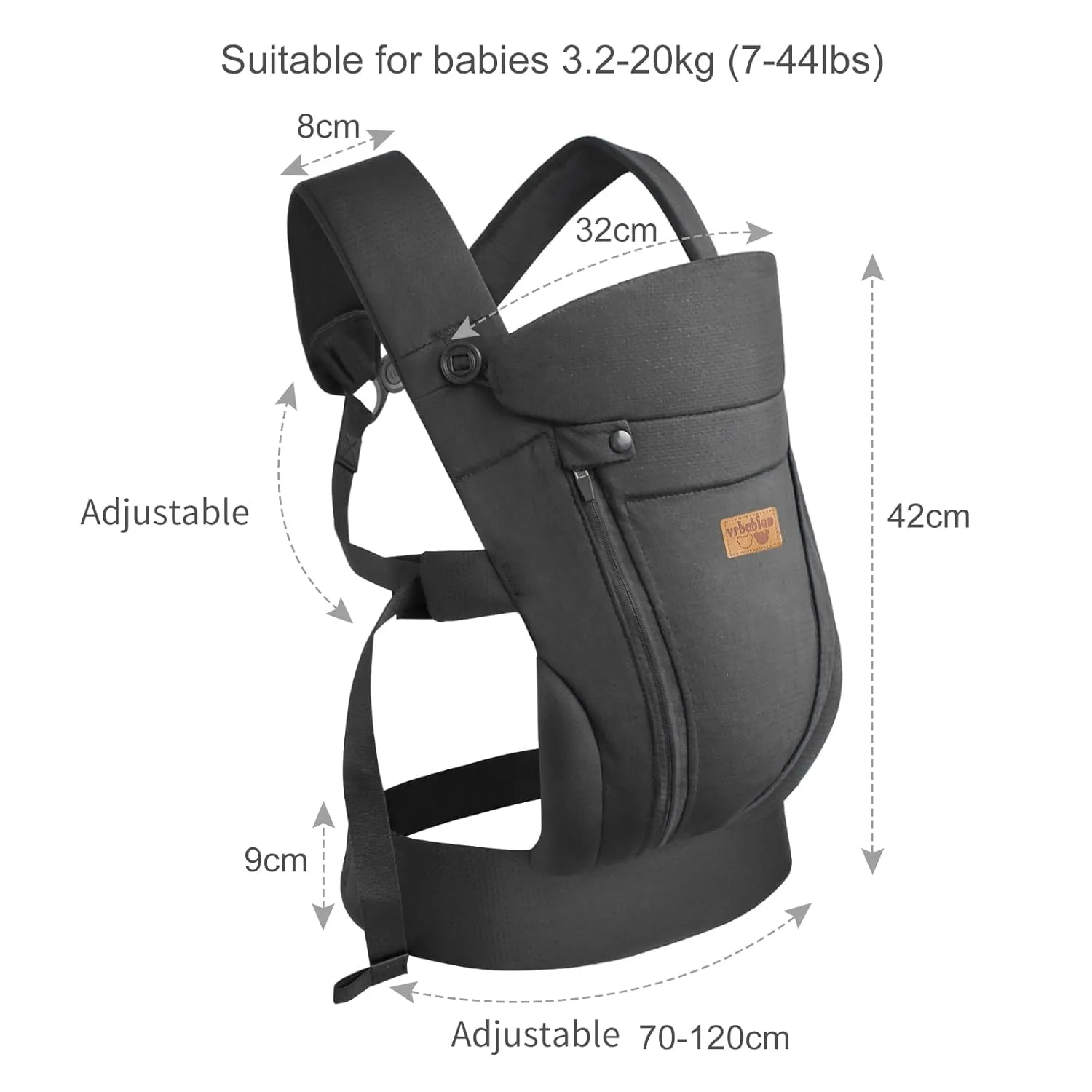 New Upgrade Ergonomic Baby Carrier Newborn Toddler Wrap Carrier,Hands Free Baby Sitting Support Sling,Breathable,Perfect for Infants/Chest Sling for Babies Shower Gift (Black)