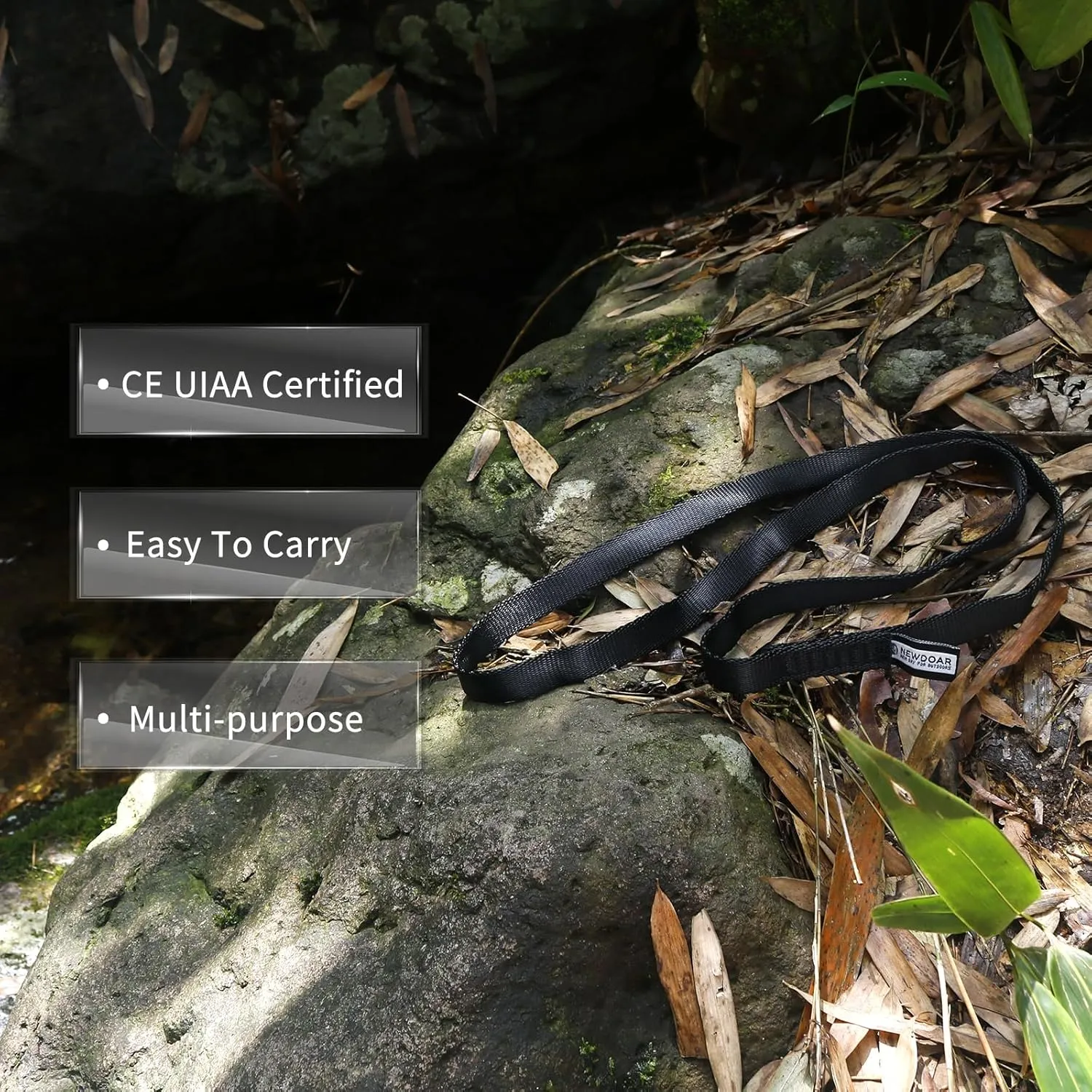NewDoar 16mm Climbing Sling UIAA CE Certified,23KN EN566 Certified,Climbing Utility Cord Rock Climbing,Creating Anchors System,Rappelling Gear,Perfect for Tree Work