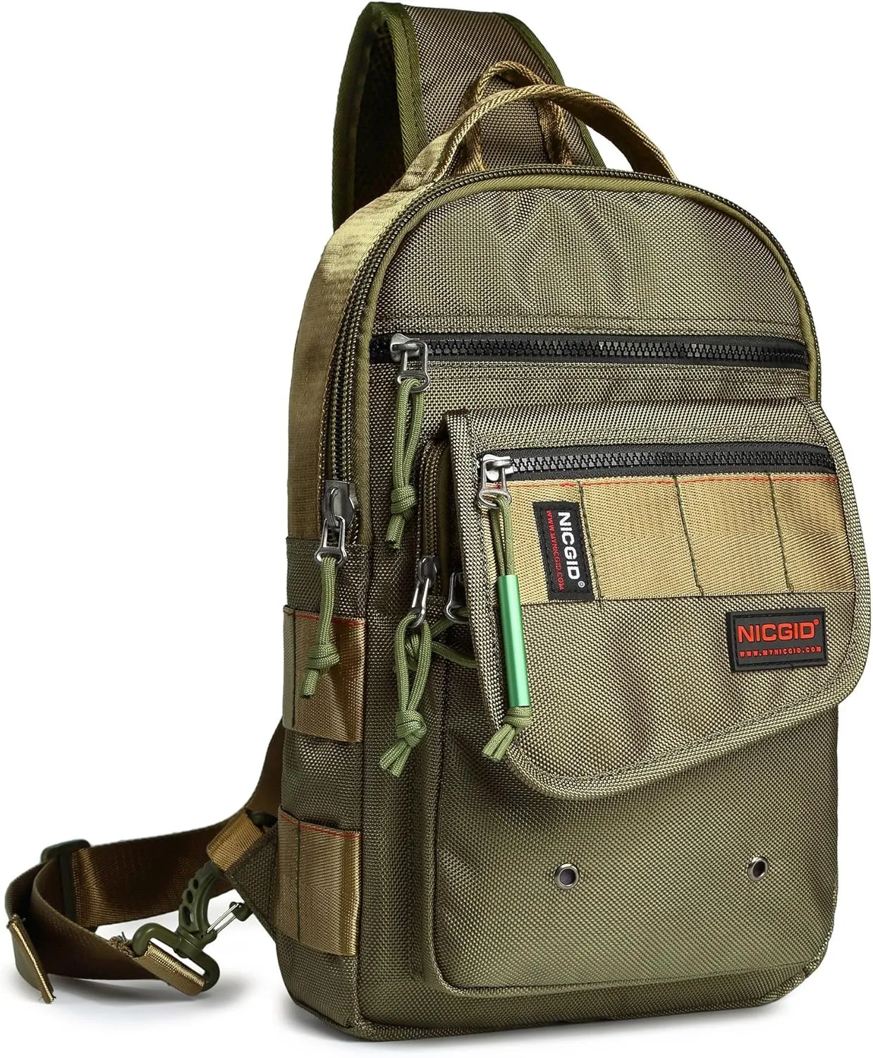NICGID Sling Bags, Chest Shoulder Backpacks Crossbody Purse Outdoor Chest Bag Travel Backpack for Men Women