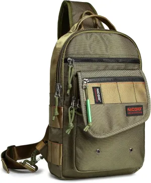 NICGID Sling Bags, Chest Shoulder Backpacks Crossbody Purse Outdoor Chest Bag Travel Backpack for Men Women