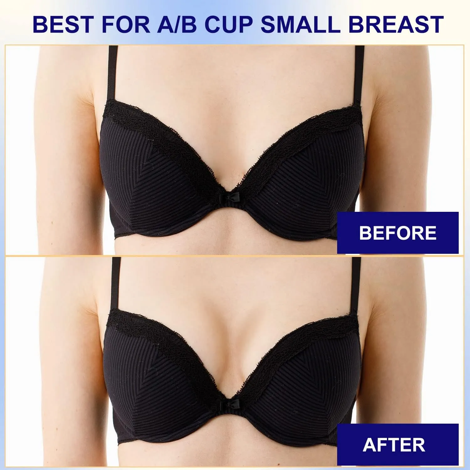 Nimiah Silicone Bra Pads Inserts, Sticky Chicken Cutlets for Small Chest Push up Padding for Bikini Top Dress 1/3 Pairs