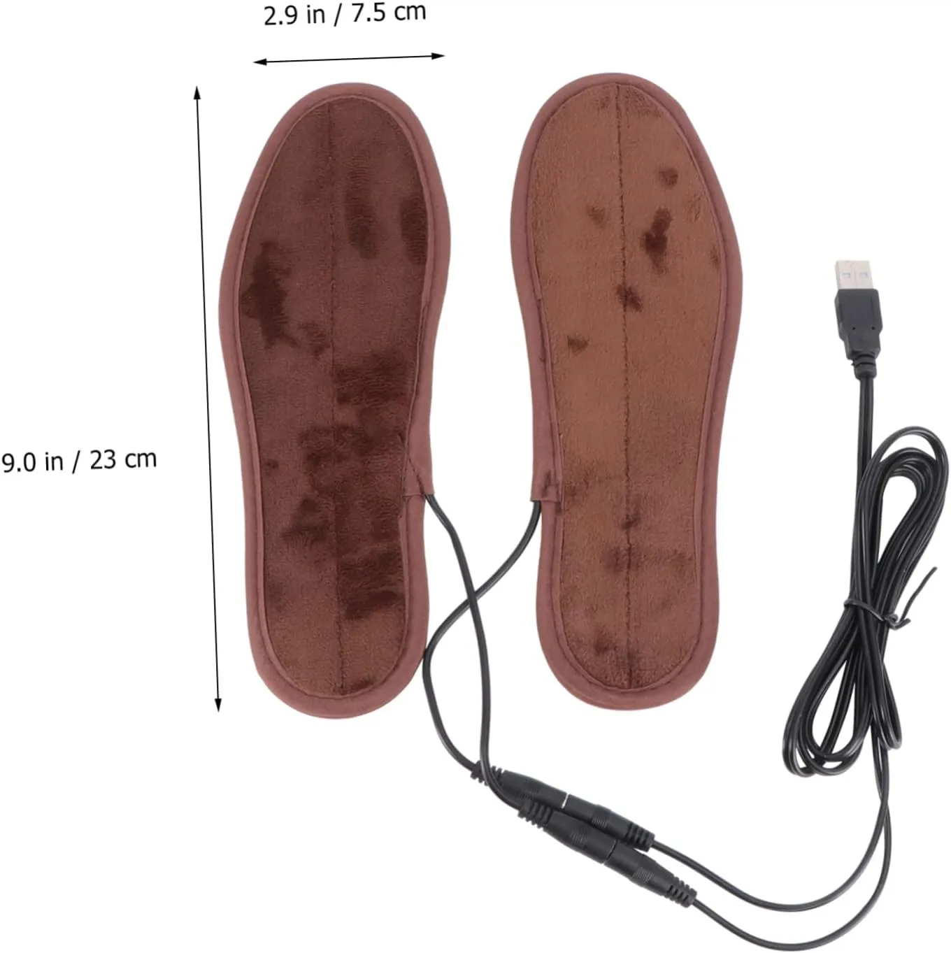 NOLITOY Heated Insoles Electric Heating Shoe Inserts with Washable Design for Winter Warmth Energy Saving Far Technology