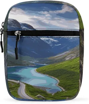 Norwegian Fjords Small Satchel Mini Crossbody Sling Bag Shoulder Bag for Men Women Workout Travelling