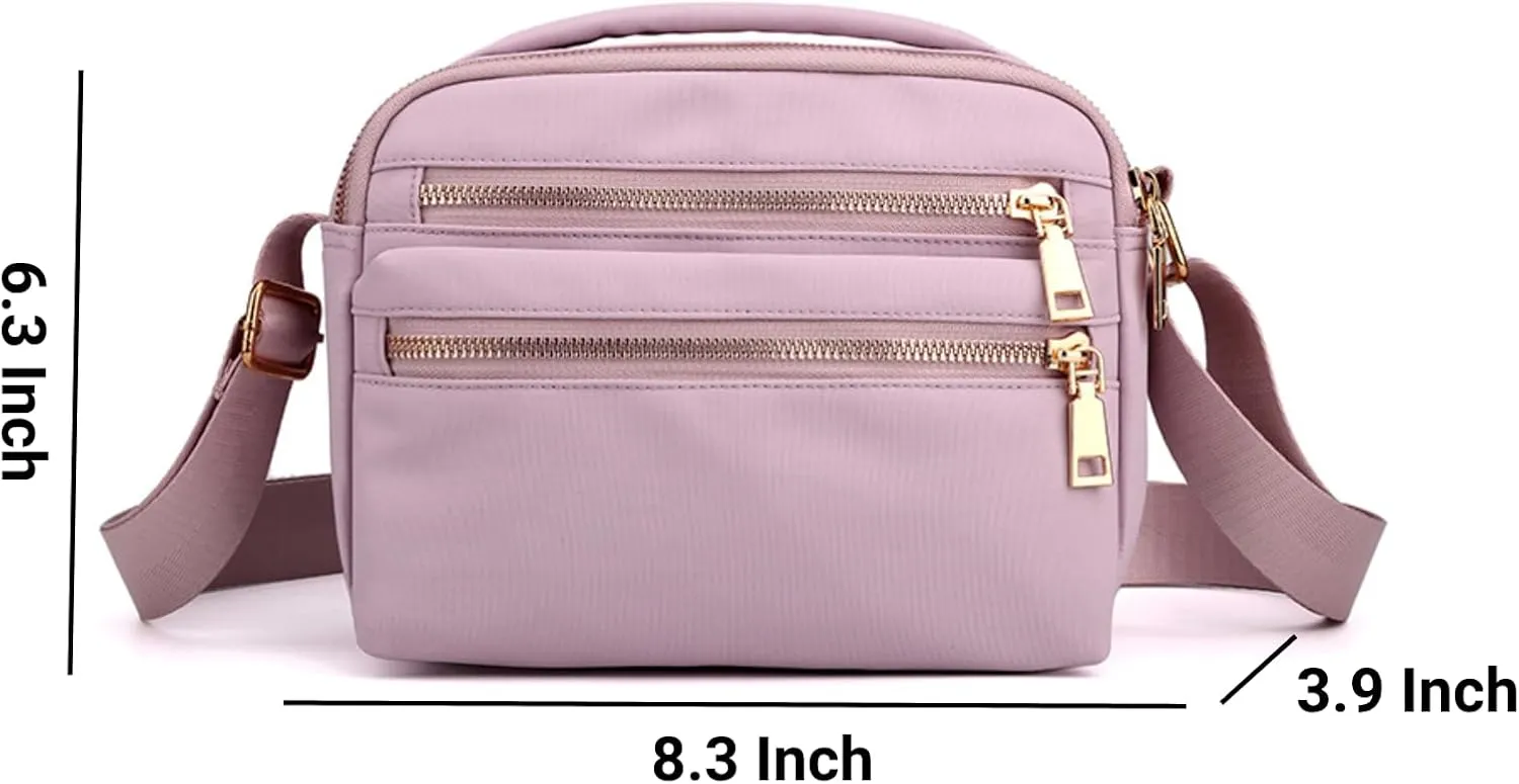 Nylon Crossbody Bag for Women, Waterproof Shoulder Purse Bag with Adjustable Strap, Crossbody Handbag for Women