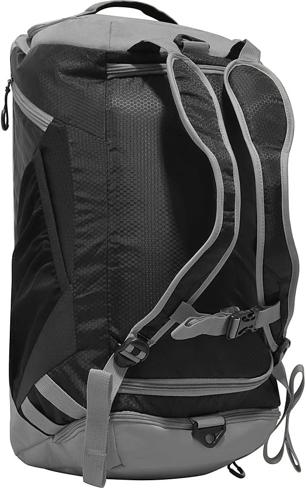 Olympia U.S.A. Blitz 22" Convertible Gym Duffel W/Backpack Straps Duffel Bag, BLACK GRAY