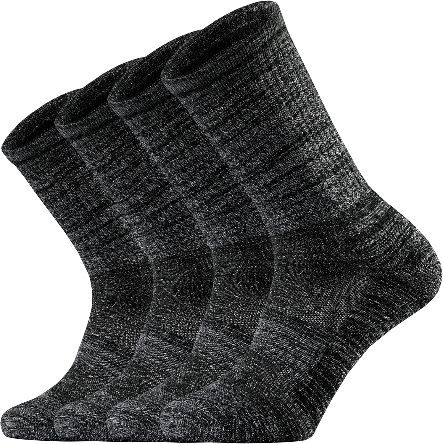 Ortis Men's Merino Wool Cushion Crew Socks with Moisture Wicking Control Light Weight Breathable for Outdoor Hiking Cycling