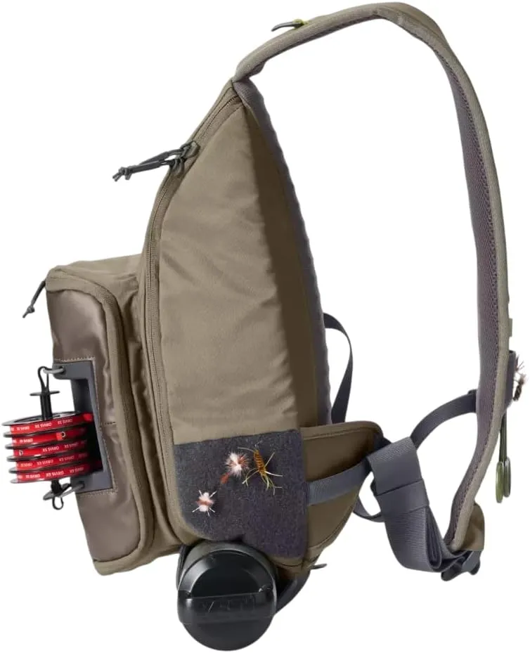 Orvis Fly Fishing Sling Pack - Easy Reach Single Strap Backpack with Durable Docks for Fly Fishing Accessories, Dusty Olive - One Size