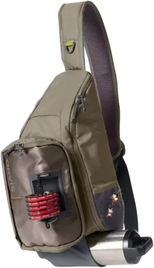 Orvis Fly Fishing Sling Pack - Easy Reach Single Strap Backpack with Durable Docks for Fly Fishing Accessories, Dusty Olive - One Size