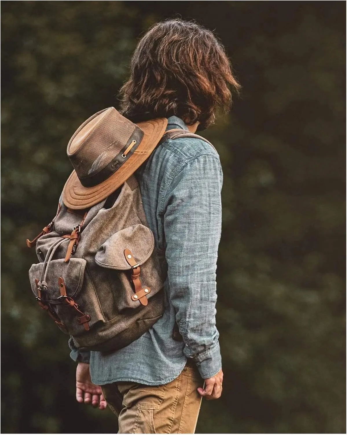 Outback Trading Company Men's 1470 Willis Mesh Sun-Protective Waterproof Breathable Packable Outdoor Cotton Oilskin Hat