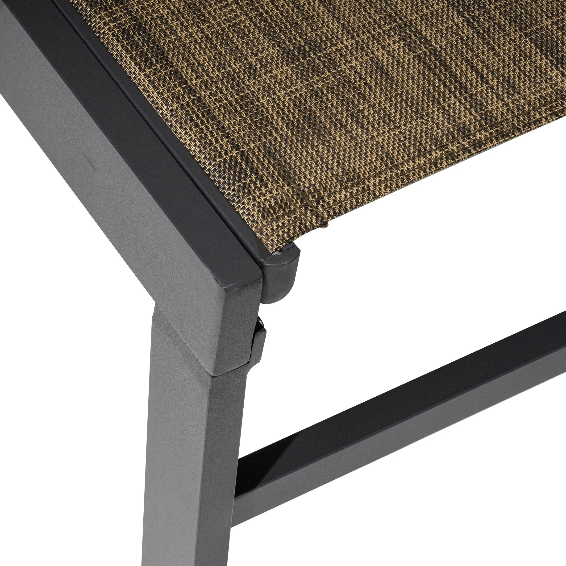 Outdoor Aluminum Chaise Lounge Chairs and Side Table, Sun Lounger with Adjustable Backrest