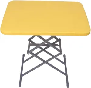 Outdoor Camping Table Folding Table Adjustable Height Portable Table for Camping Dining Indoor Outdoor Camping Furniture(Yellow)