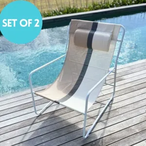 Palma Sling Chair - Set of 2 - Stripe