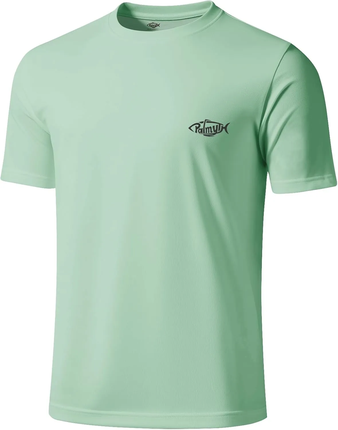 Palmyth Mens Fishing Shirts UPF 50  Sun Protection Short Sleeve UV T-Shirts Breathable Quick-Dry