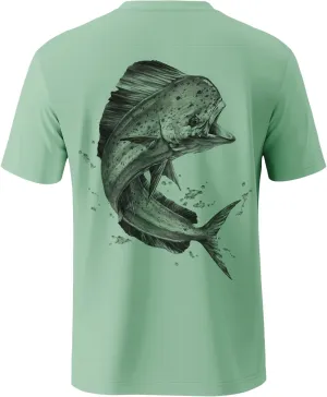 Palmyth Mens Fishing Shirts UPF 50  Sun Protection Short Sleeve UV T-Shirts Breathable Quick-Dry