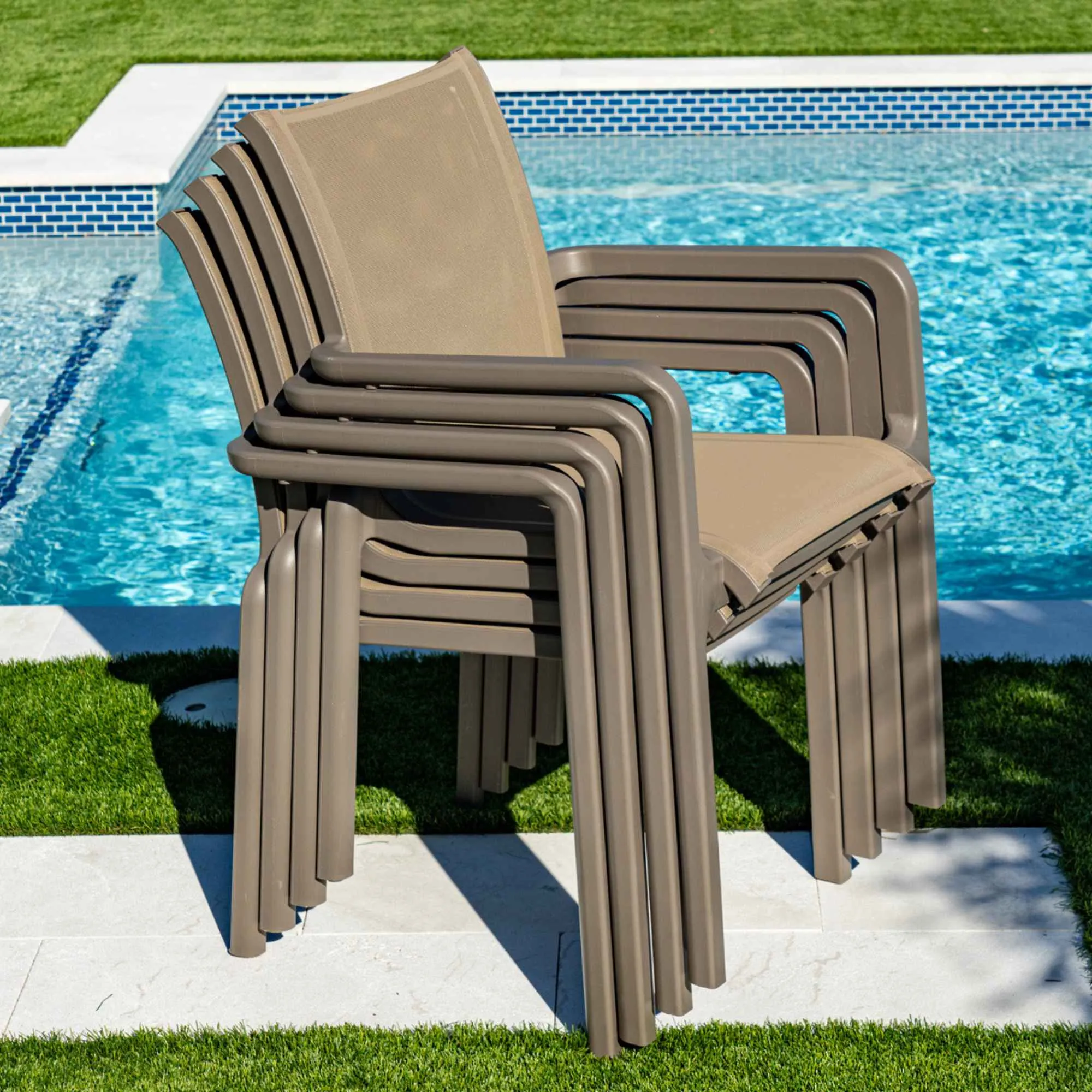 Paris Set of 2 Sling Armchairs - Cappucino
