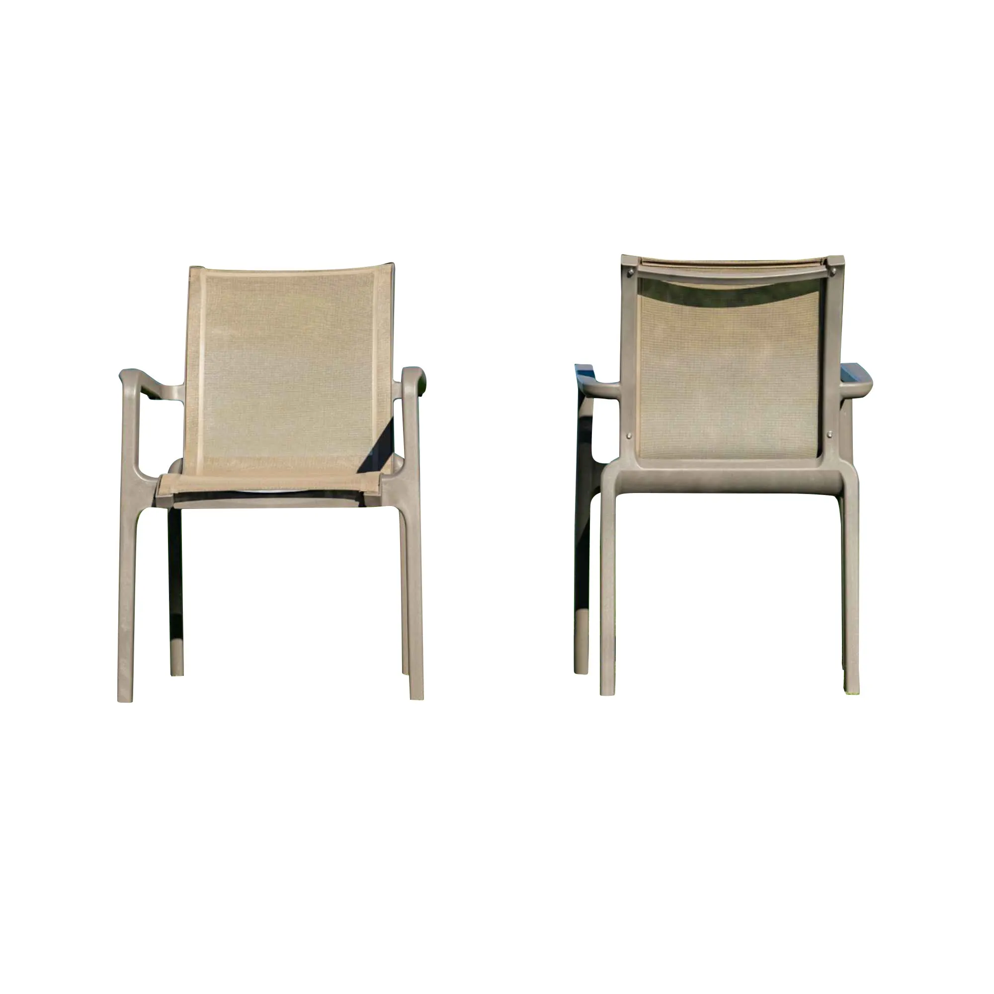 Paris Set of 2 Sling Armchairs - Cappucino