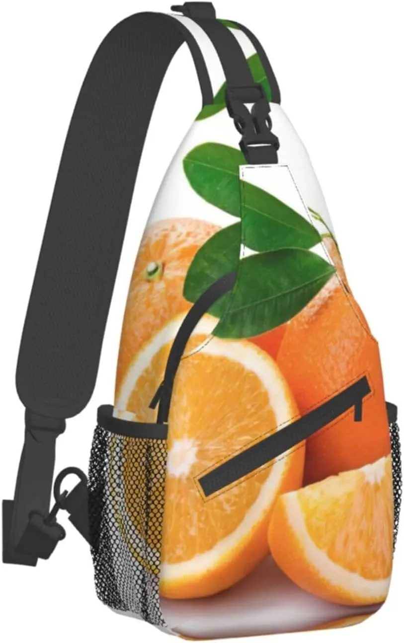 Parrots On Branches Print Crossbody Sling Backpack Sling Bag Travel Hiking Chest Bag Daypack