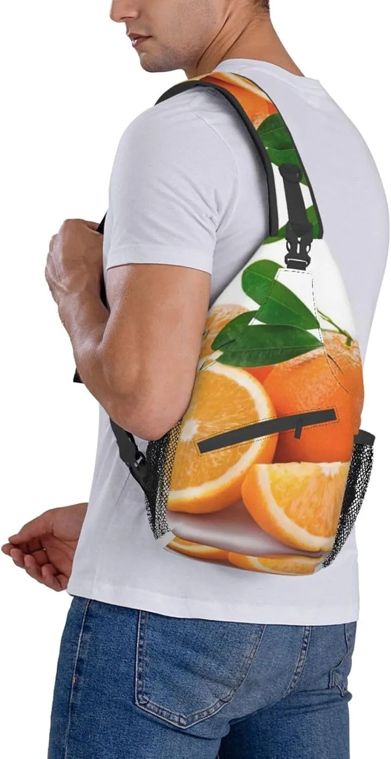 Parrots On Branches Print Crossbody Sling Backpack Sling Bag Travel Hiking Chest Bag Daypack