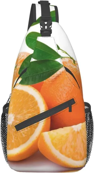 Parrots On Branches Print Crossbody Sling Backpack Sling Bag Travel Hiking Chest Bag Daypack