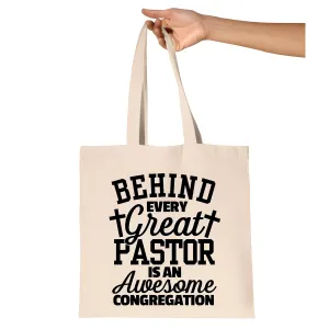 Pastor Appreciation Gift Idea Men Women Preacher Clergy Christian Natural White Multicolor Canvas Tote Bag