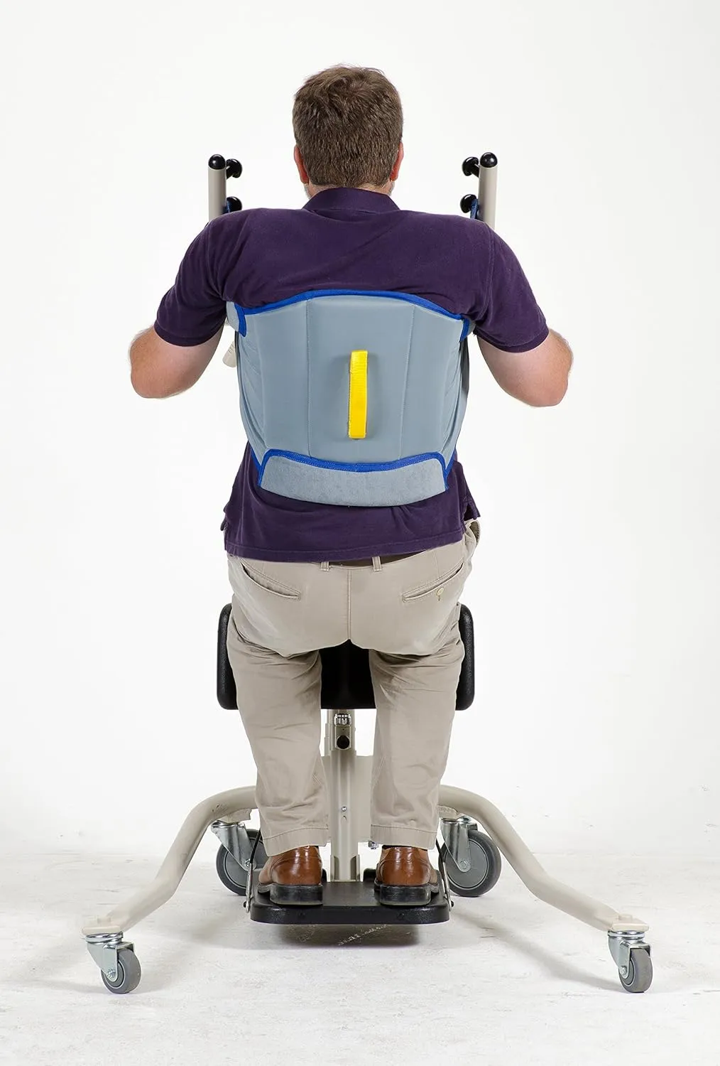 Patient Aid Padded Sit to Stand Lift Sling (PASA2), with Back Support Padding and Stand Assist Lifting Straps for Moving Patients 125-250 lbs, Medium Transfer Sling Works with Most Patient Lifts