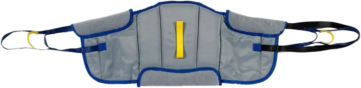 Patient Aid Padded Sit to Stand Lift Sling (PASA2), with Back Support Padding and Stand Assist Lifting Straps for Moving Patients 125-250 lbs, Medium Transfer Sling Works with Most Patient Lifts