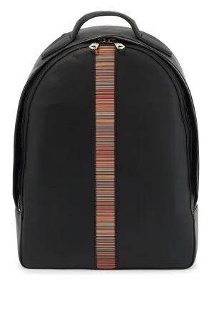 Paul Smith "Signature Stripe Leather Backpack"