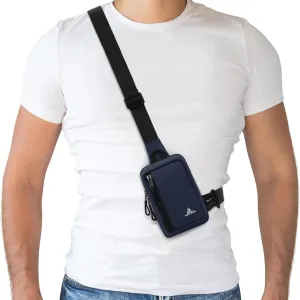 Peicees Small Crossbody Bag for Men Women Mini Sling Bag Travel Running Phone Daypack Cross Body Shoulder Bags with Keyholder