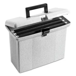 Pendaflex® Portable File Boxes, Letter Files, 14.88" X 6.5" X 11.88", Granite