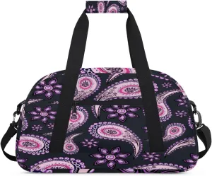 Perris Print Gym Duffel Bag for Men Women Ethnic Bohemian Sports Tote Bag with Adjustable Shoulder Strap for Dance Gymnastics Traveling Outdoor Camping Overnight Stay