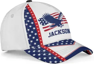 Personalized Eagle Baseball Cap, Eagle Hat, Adjustable Custom Name Men's Hat, Outdoor Birthday Gift for Dad, Father Day
