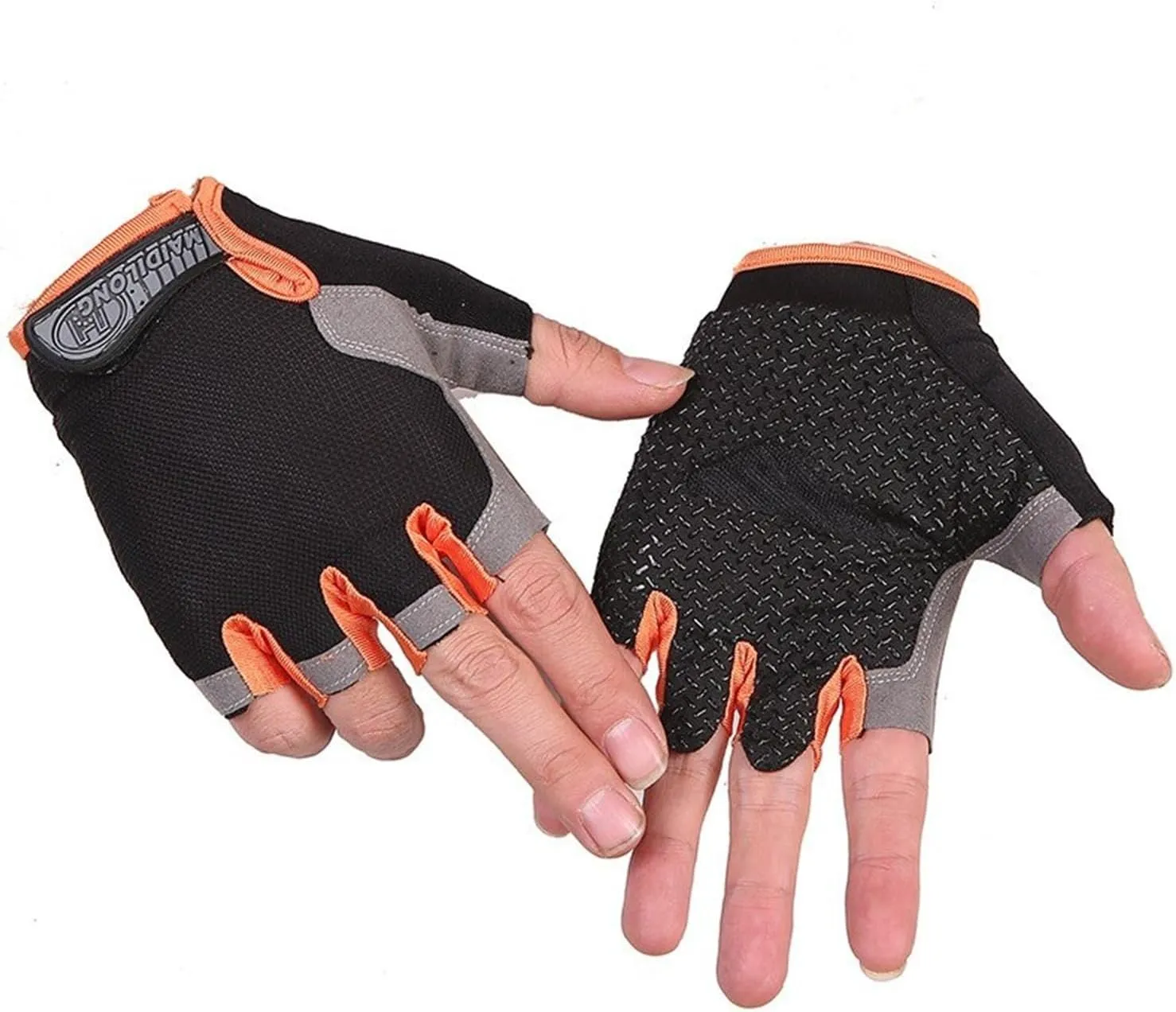 Personalized Half Finger Outdoor Cycling Anti Slip Breathable Anti Shock Sports Gloves