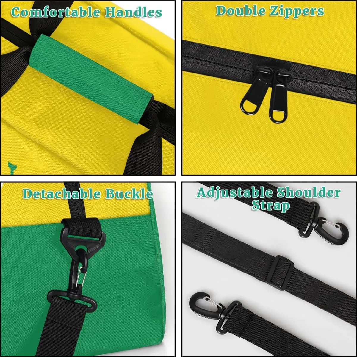 Personalized Kids Duffle Bag for Boys, Custom Sport Gym Bag with Name, Fit School Practice, or Overnight Weekender Travel Green Badminton