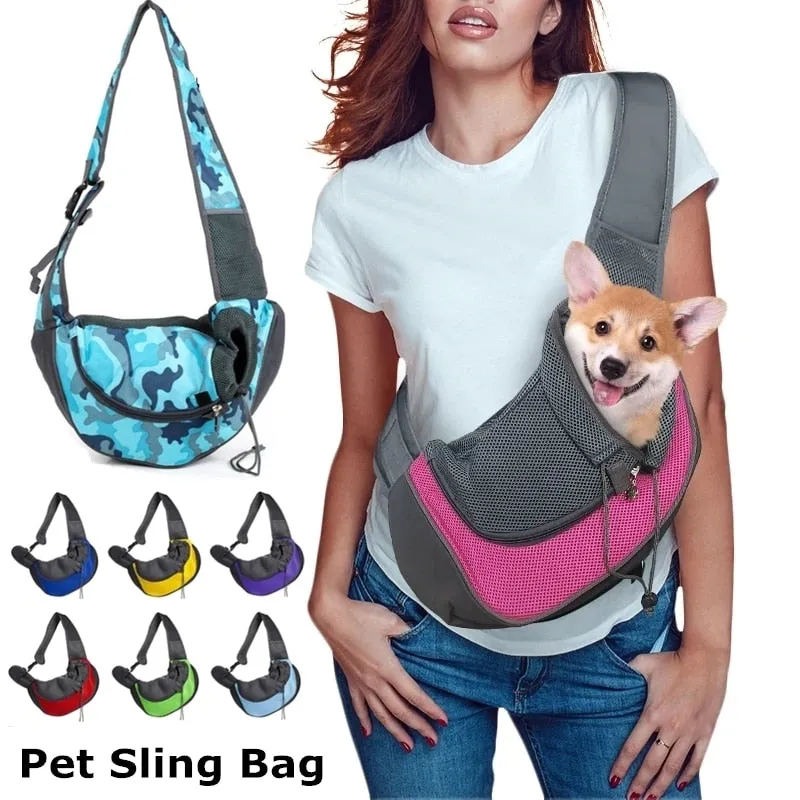 Pet Puppy Carrier S/L Outdoor Travel Dog Shoulder Bag Mesh Oxford Single Sling Handbag Comfort Tote Pouch Breathable Cat Bag