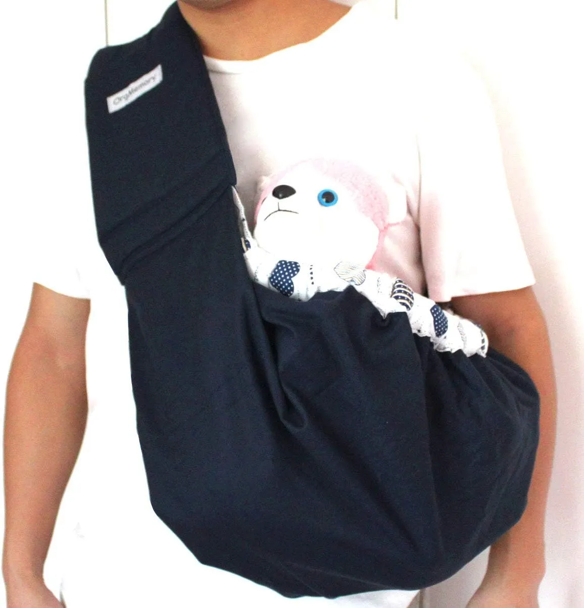 Pet Sling Carrier, OrgMemory Adjustable Dog Sling, Small Dog Cat Outdoor Shoulder Pet Carrier (Heart Shaped)