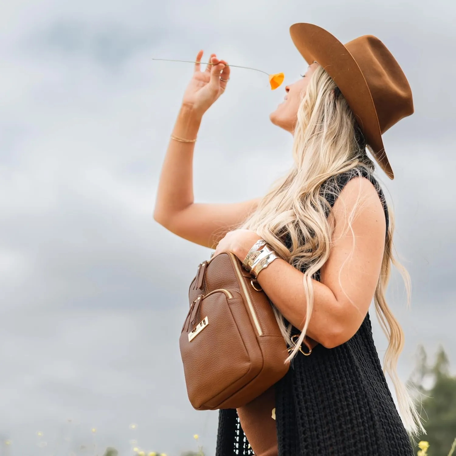 Petunia Pickle Bottom Criss-Cross Sling Bag - Sling Bag for Women and Men - Adjustable Straps to Custom-Fit - Cedar