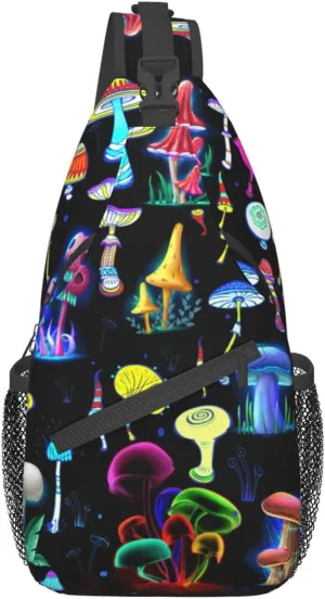 Pink Marble Sling Bag Unisex Crossbody Backpack Travel Hiking Casual Chest Bags Lightweight Fashion Chest Daypack