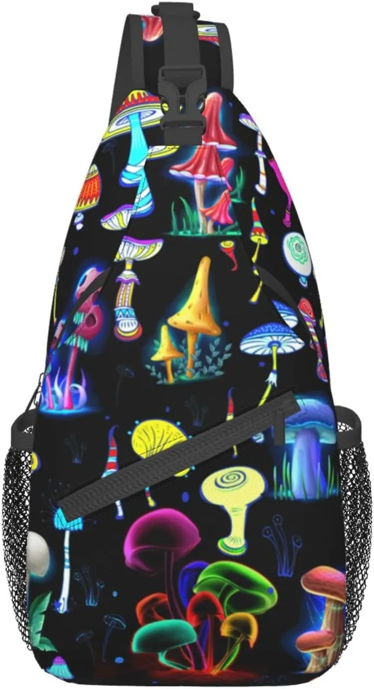 Pink Marble Sling Bag Unisex Crossbody Backpack Travel Hiking Casual Chest Bags Lightweight Fashion Chest Daypack