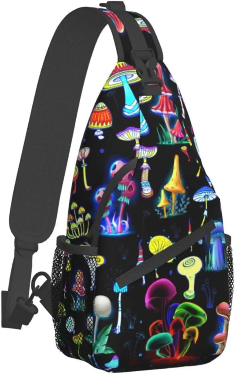 Pink Marble Sling Bag Unisex Crossbody Backpack Travel Hiking Casual Chest Bags Lightweight Fashion Chest Daypack