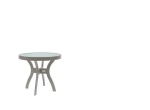 Pisa 20" Round Lounger Side Table w/Acrylic Top