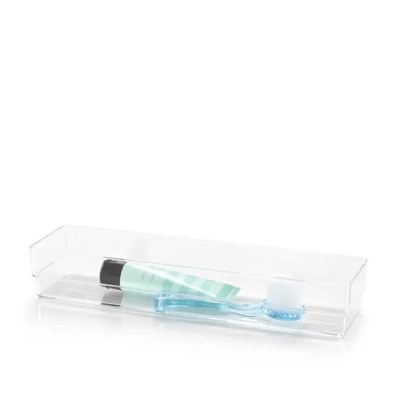 Plastic Forte Organizer Nº8 - 30.5 x 5 x 7.5cm, Transparent