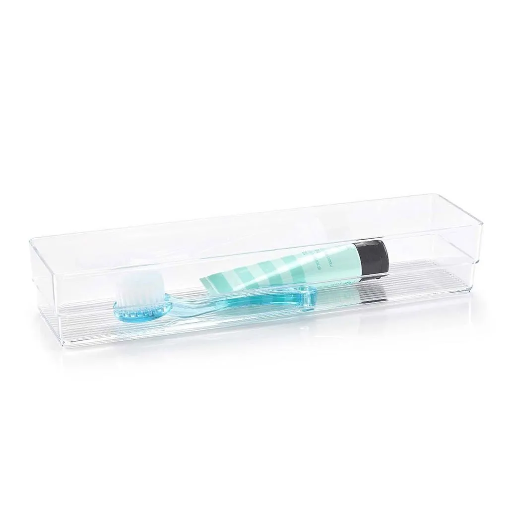 Plastic Forte Organizer Nº8 - 30.5 x 5 x 7.5cm, Transparent
