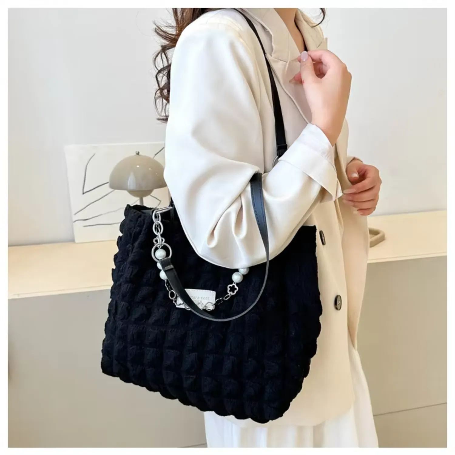 Pleat & Puff Tote Bag