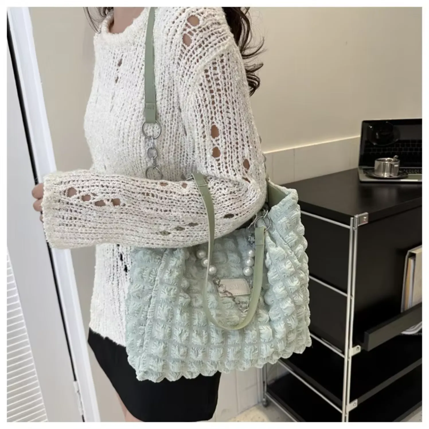 Pleat & Puff Tote Bag