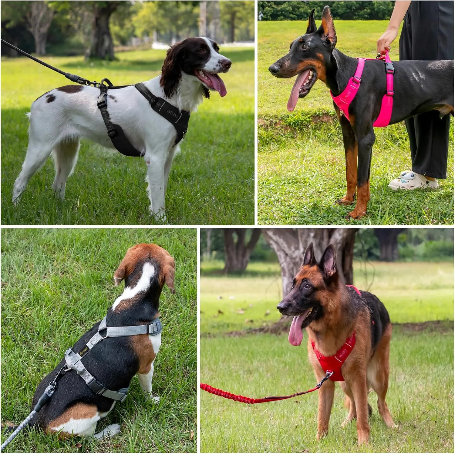 Plutus Pet No Pull Dog Harness, Reflective Adjustable Dog Vest Harness with Handle, Escape Proof, Soft Padded for Small Medium Large Dogs (Ranger Green, XL)