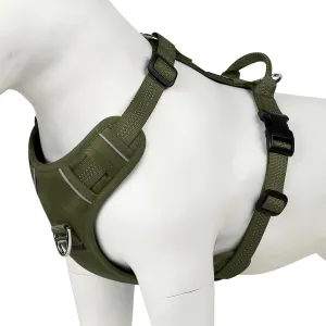 Plutus Pet No Pull Dog Harness, Reflective Adjustable Dog Vest Harness with Handle, Escape Proof, Soft Padded for Small Medium Large Dogs (Ranger Green, XL)