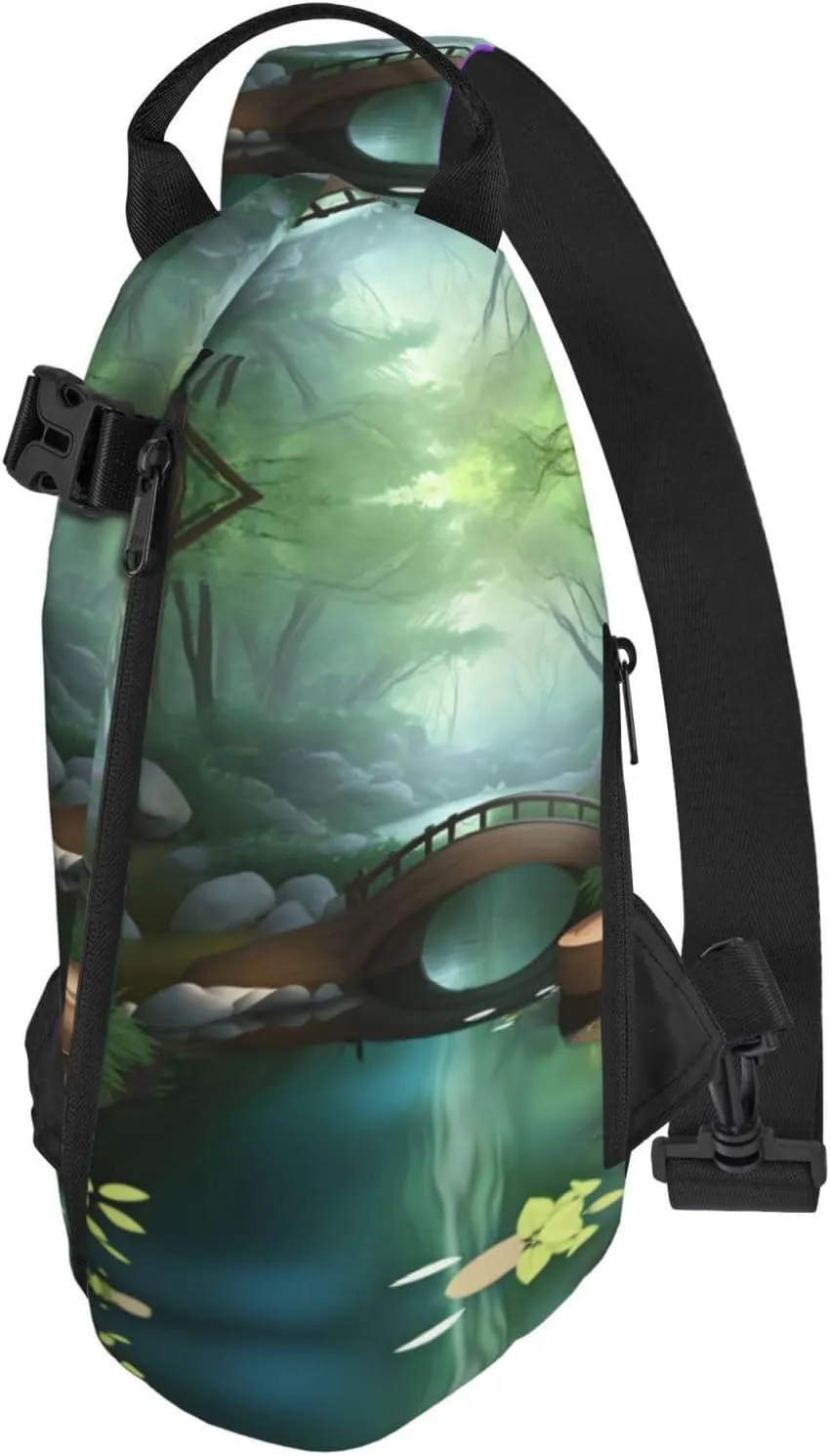 Polyester Fiber Waterproof Waist Bag -Backpack 4 Pocket Compartments Ideal for Outdoor Activities Little Bridge in the East